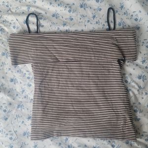 Marc Jacobs Striped Off Shoulder Top